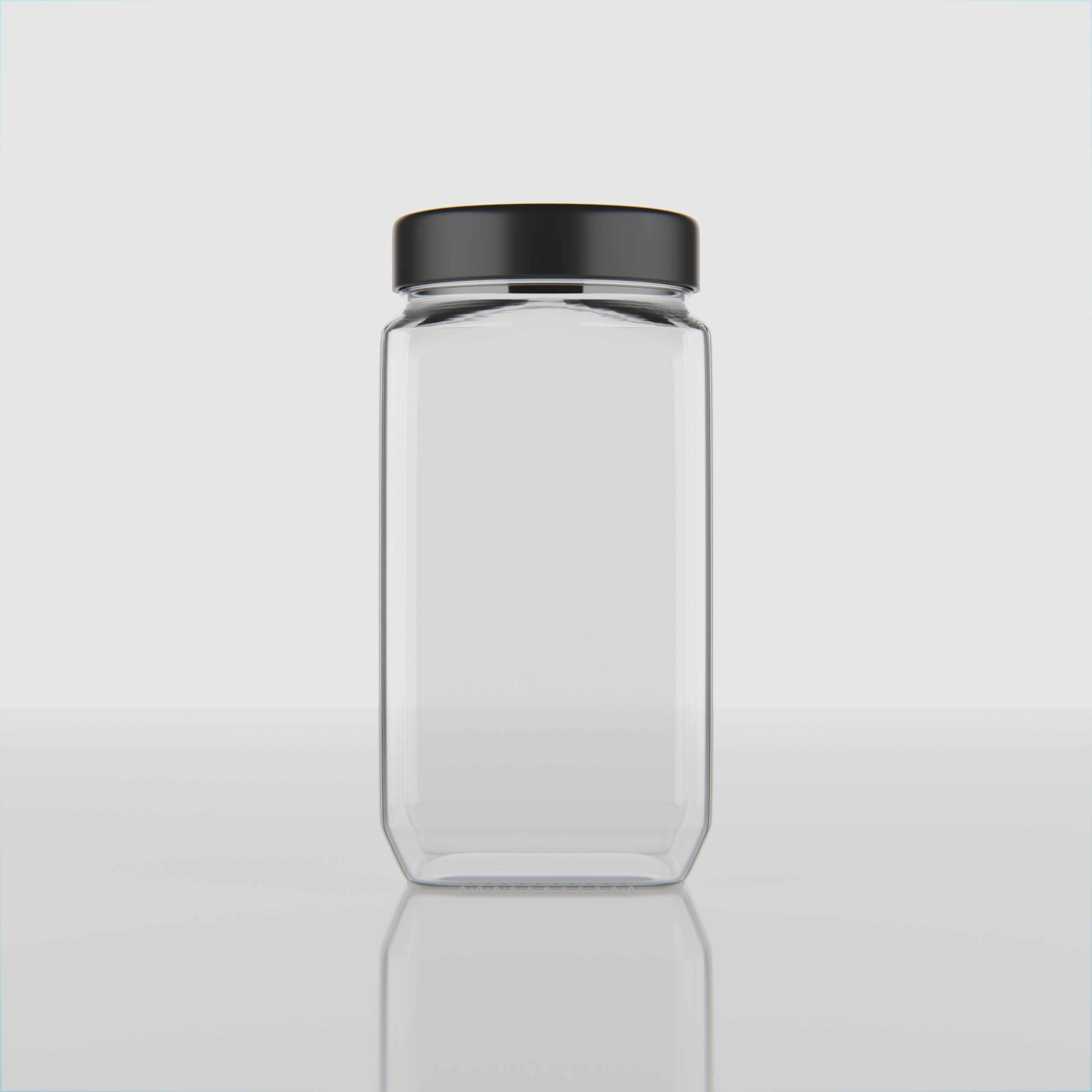 1000 ML Cubical Glass Storage Jars