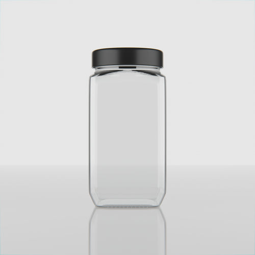 1000 ML Cubical Glass Storage Jars
