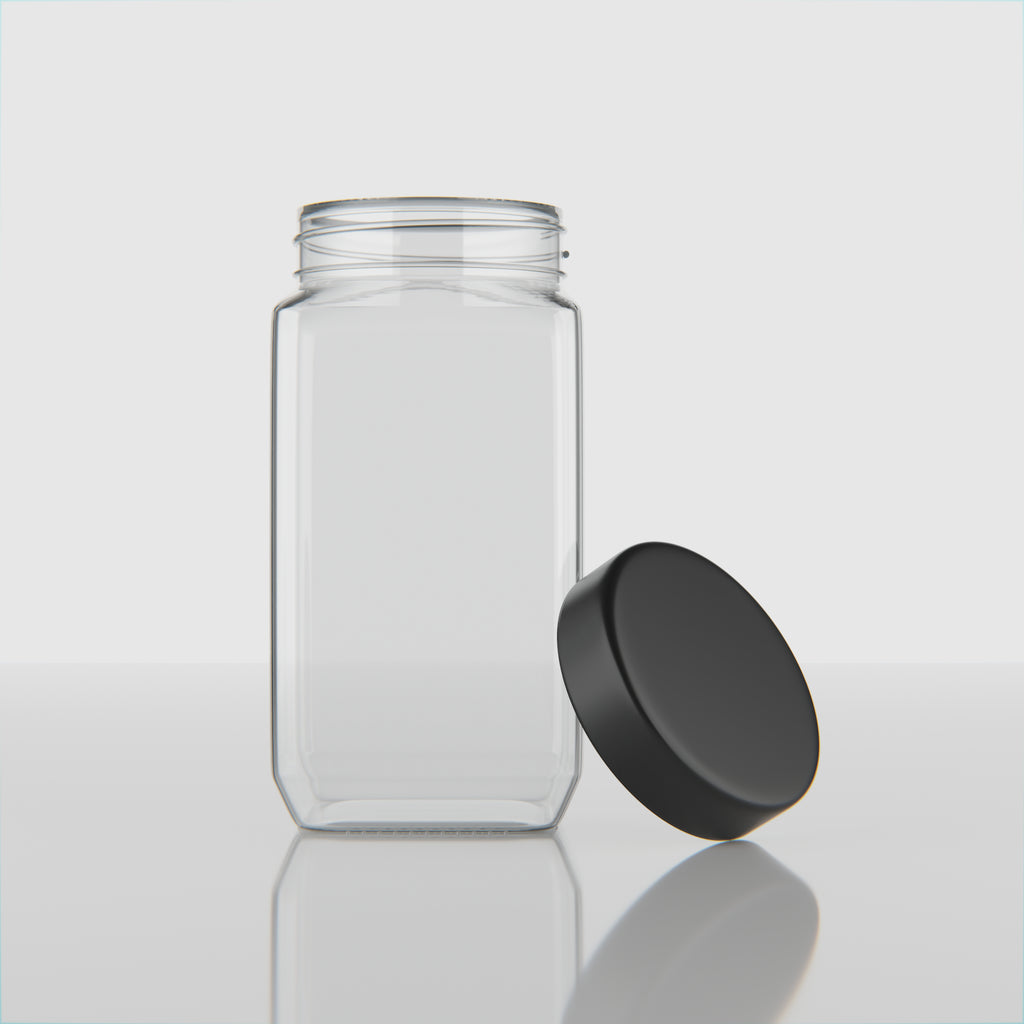 1000 ML Cubical Glass Storage Jars