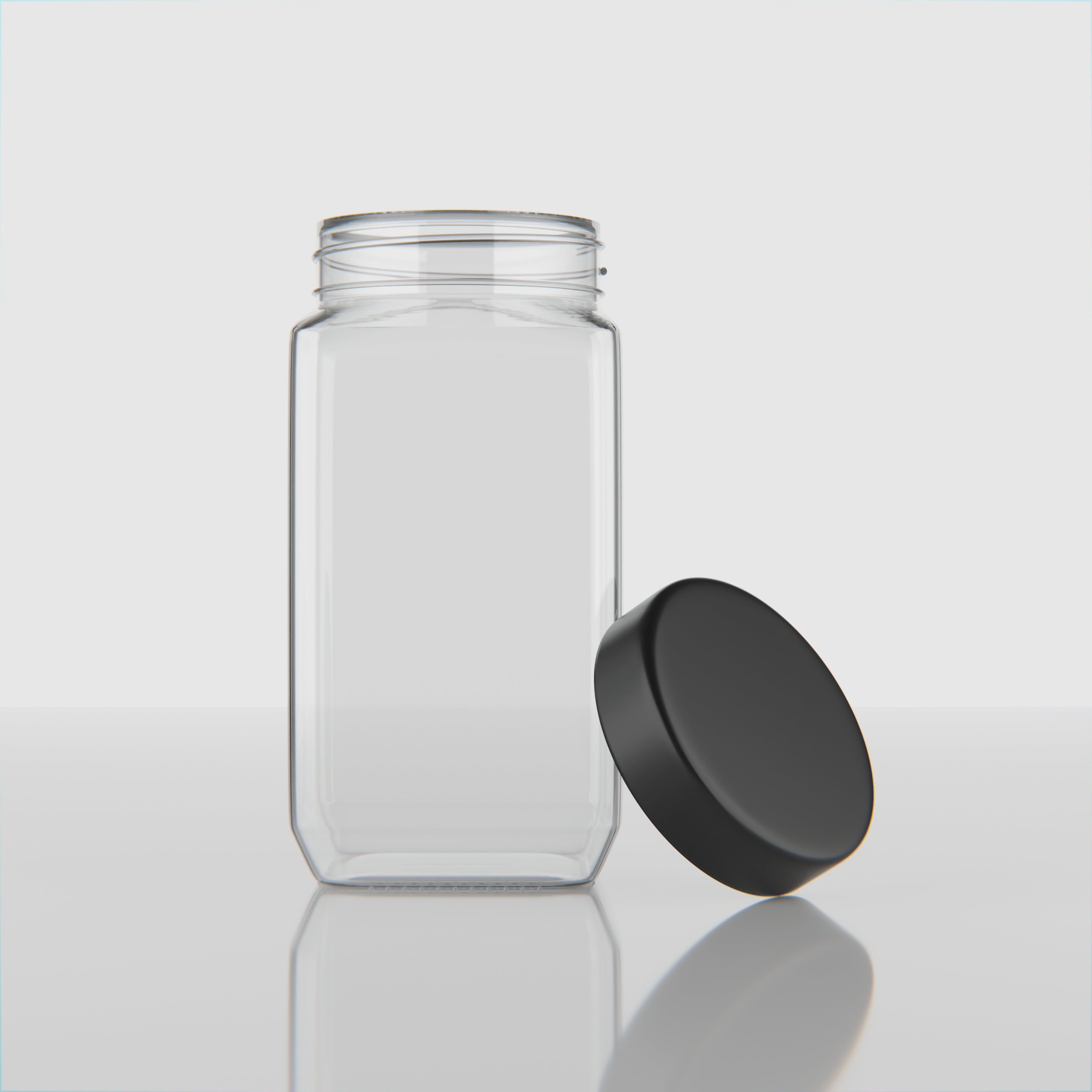 1000 ML Cubical Glass Storage Jars
