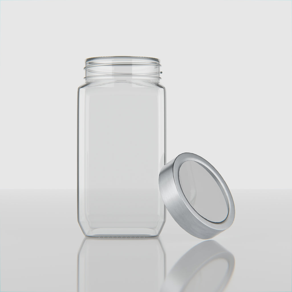 1000 ML Cubical Glass Storage Jars