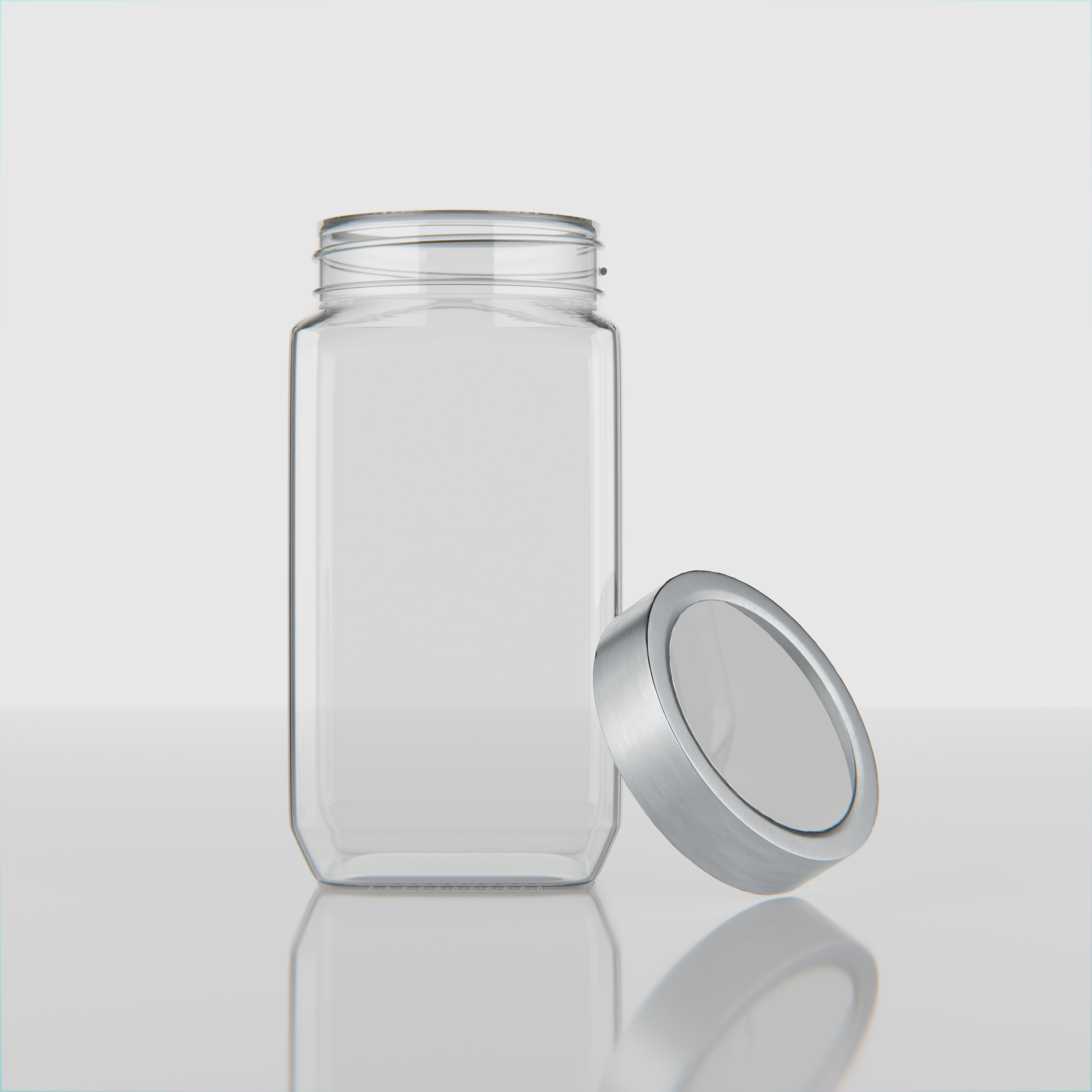 1000 ML Cubical Glass Storage Jars