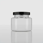 100 ML Hexagonal Glass Jar with Black Cap