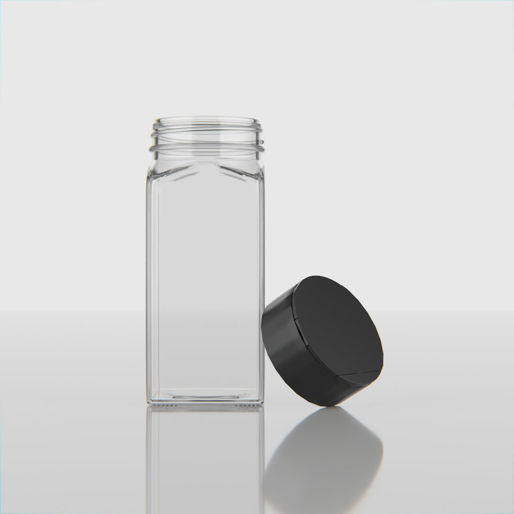 100 ML Salt & Pepper Shaker with Black & Red Cap