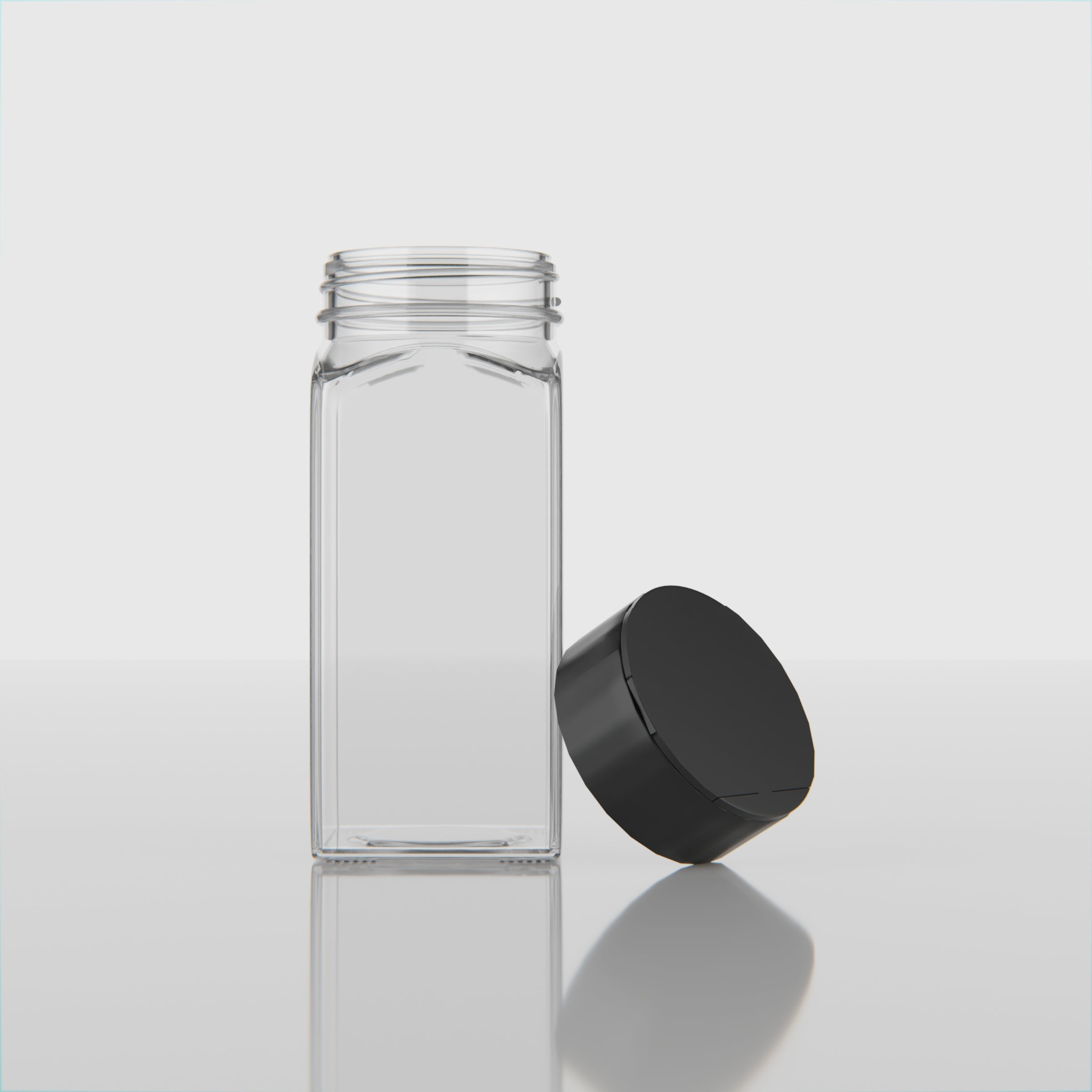 100 ML Salt & Pepper Shaker with Black & Red Cap
