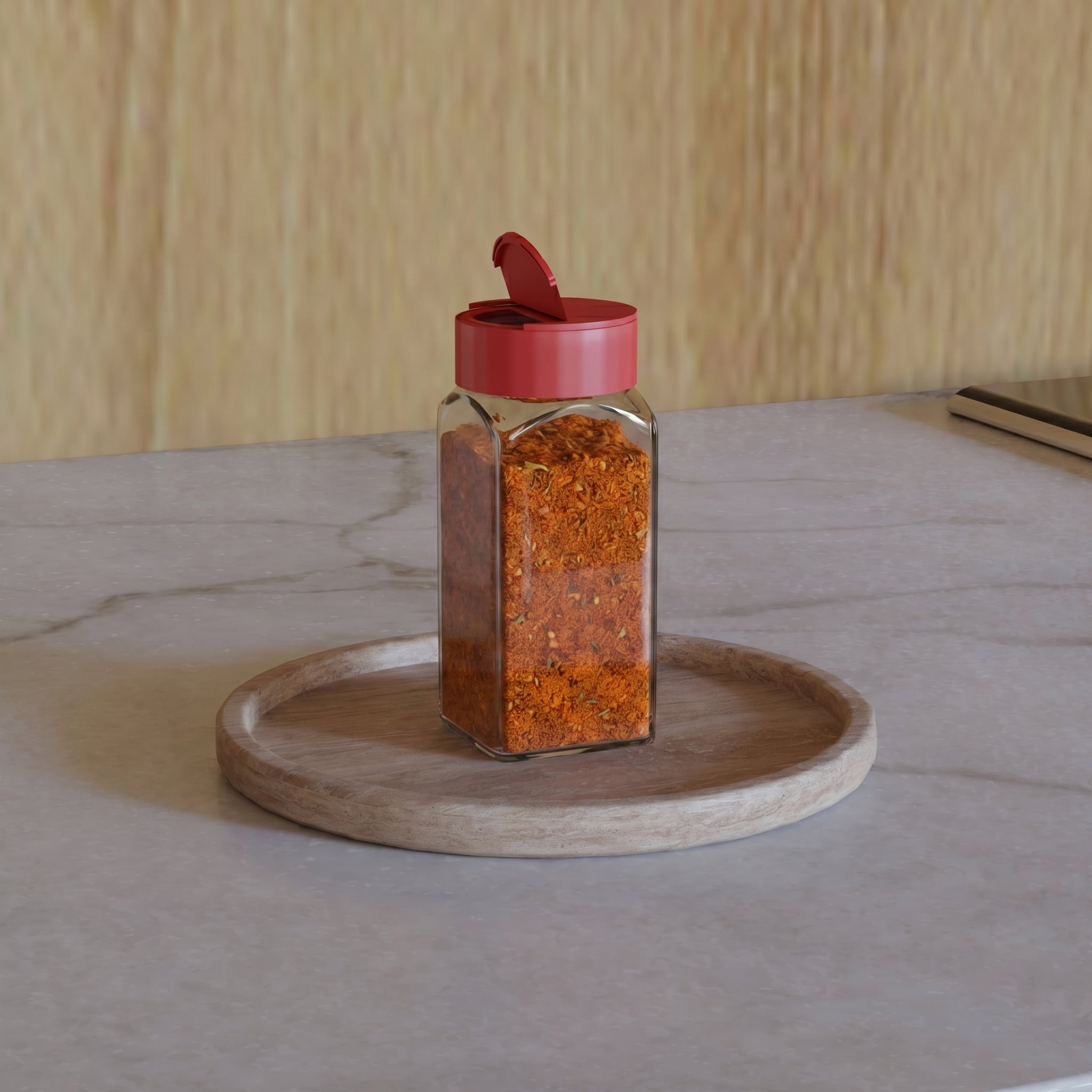100 ML Salt & Pepper Shaker with Black & Red Cap
