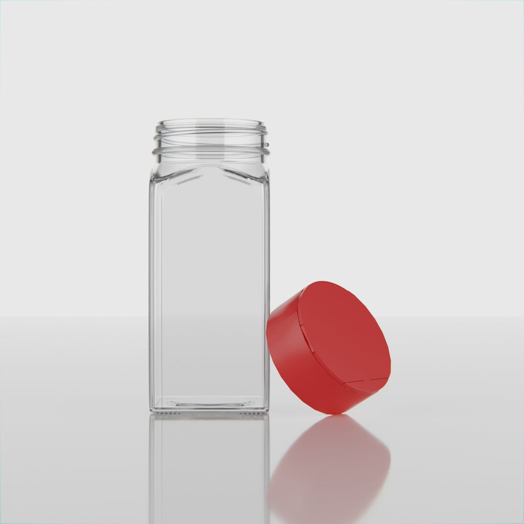 100 ML Salt & Pepper Shaker with Black & Red Cap