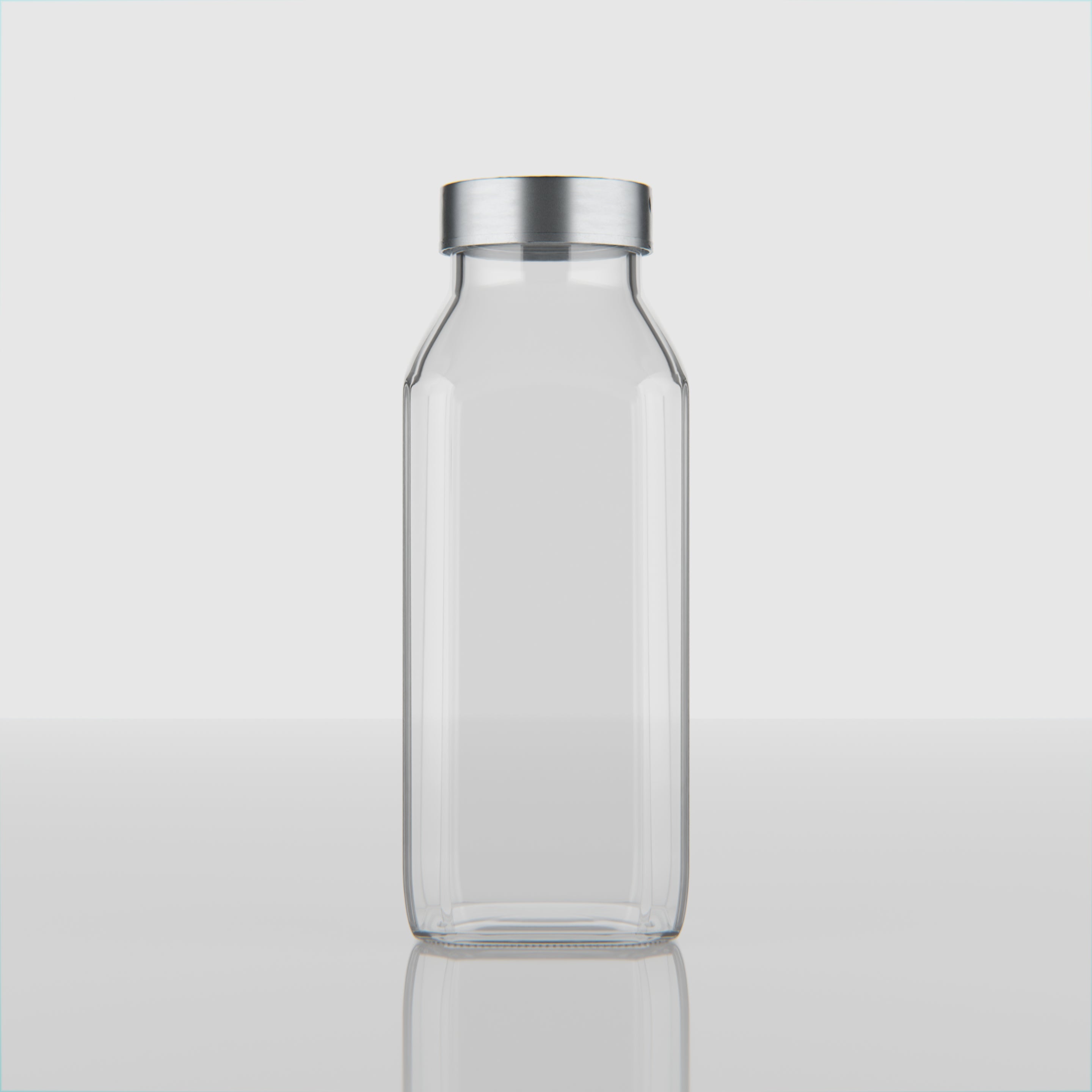 16 OZ French Square Glass Bottle