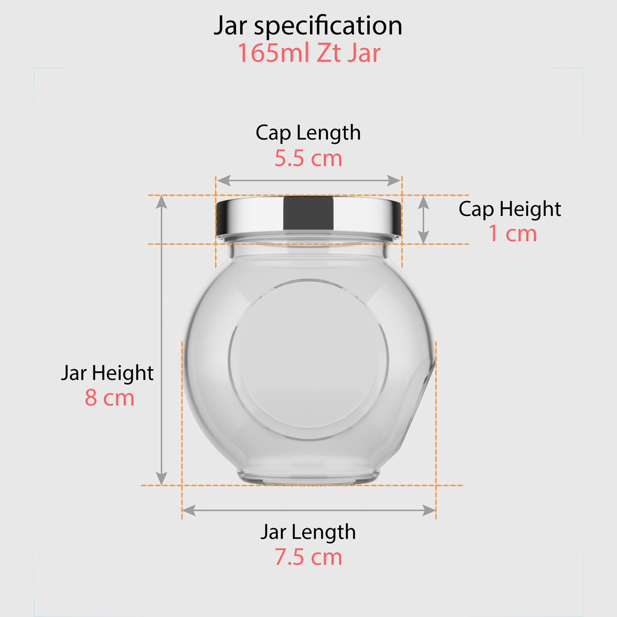 165 ML ZT Glass Jar