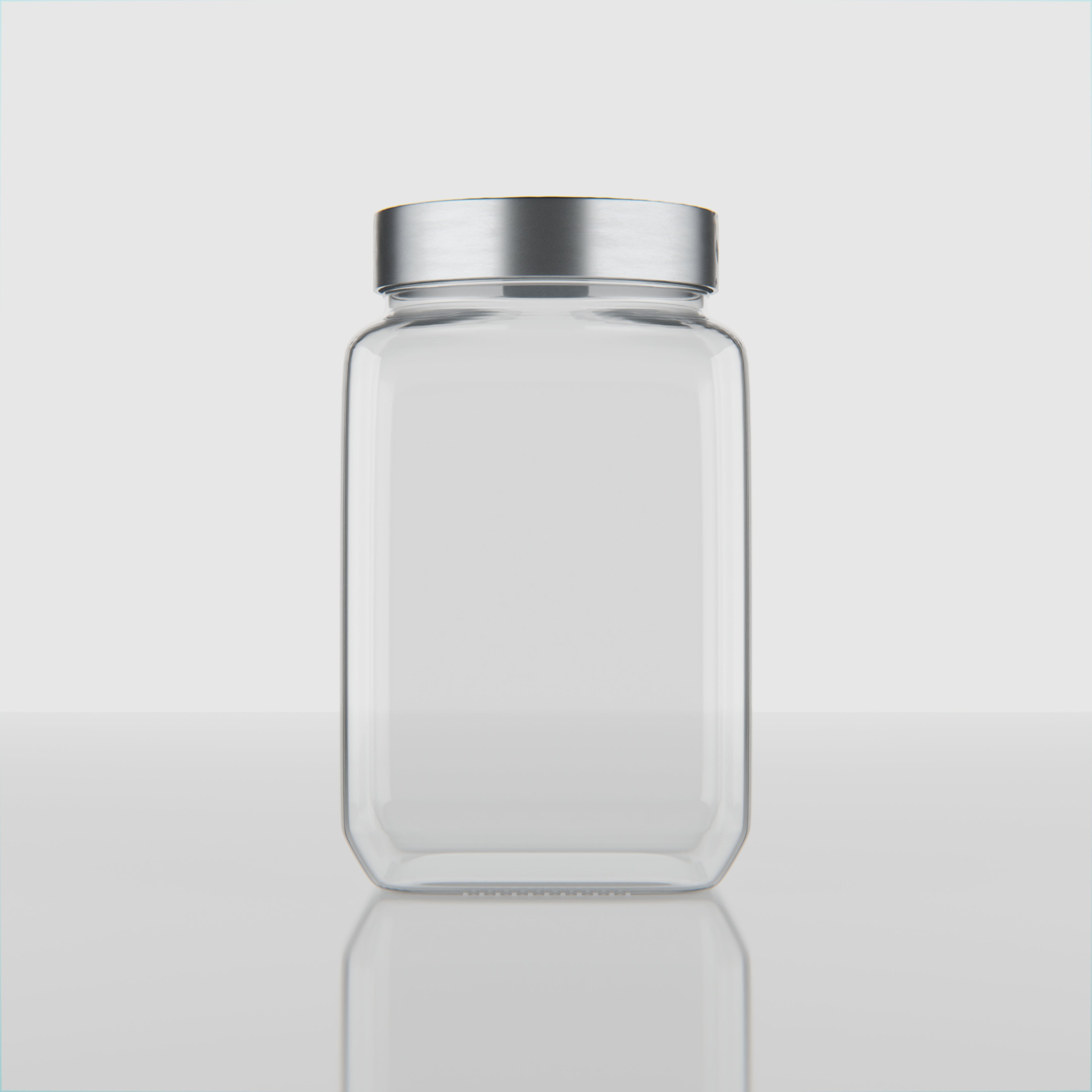 1800 ML Cubical Glass Storage Jars