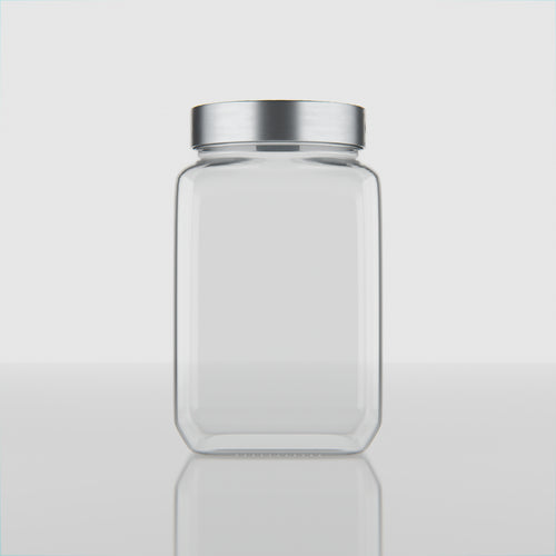 1800 ML Cubical Glass Storage Jars