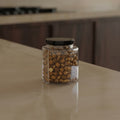 190 ML Hexagonal Glass Jar with Black & Gold Cap