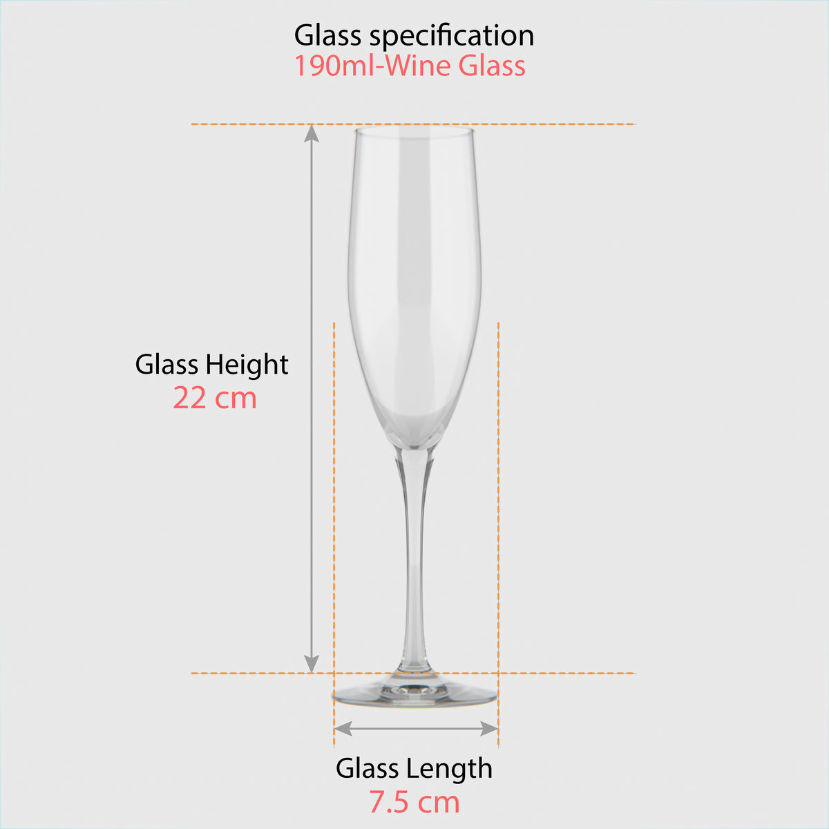 190 ML Premium Clear Wine Glass