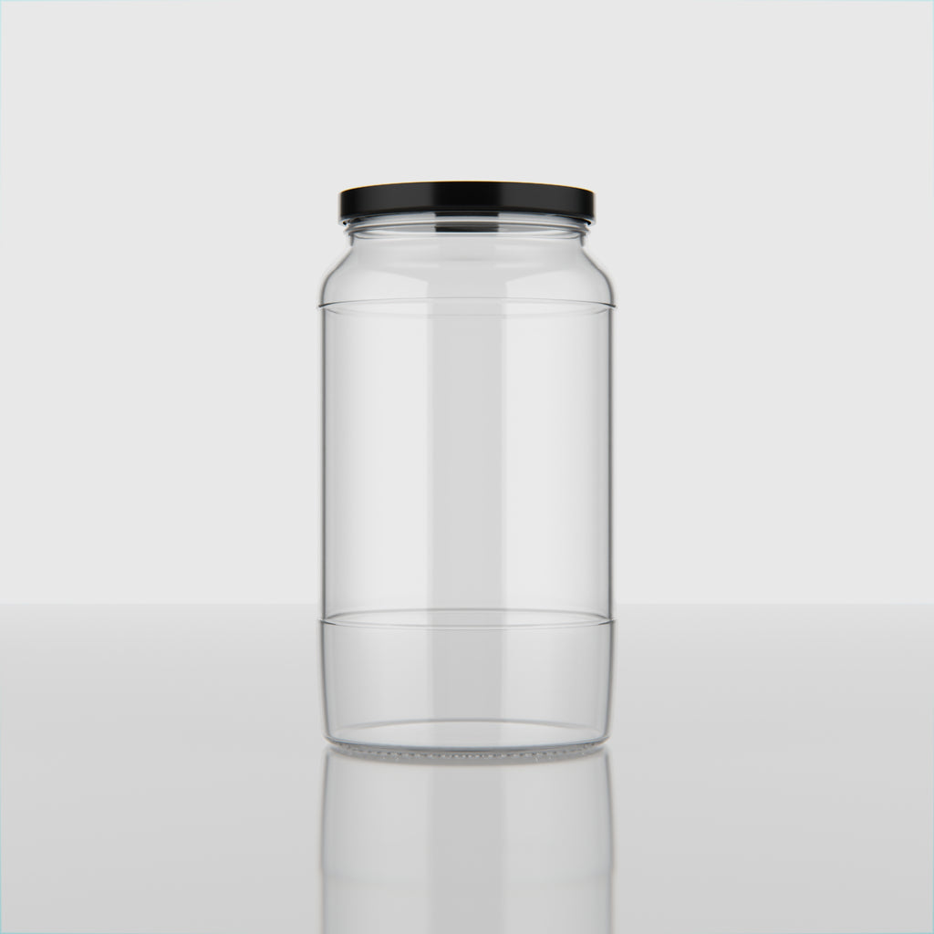 1 KG Butter Glass Jar with Black & Golden Lid