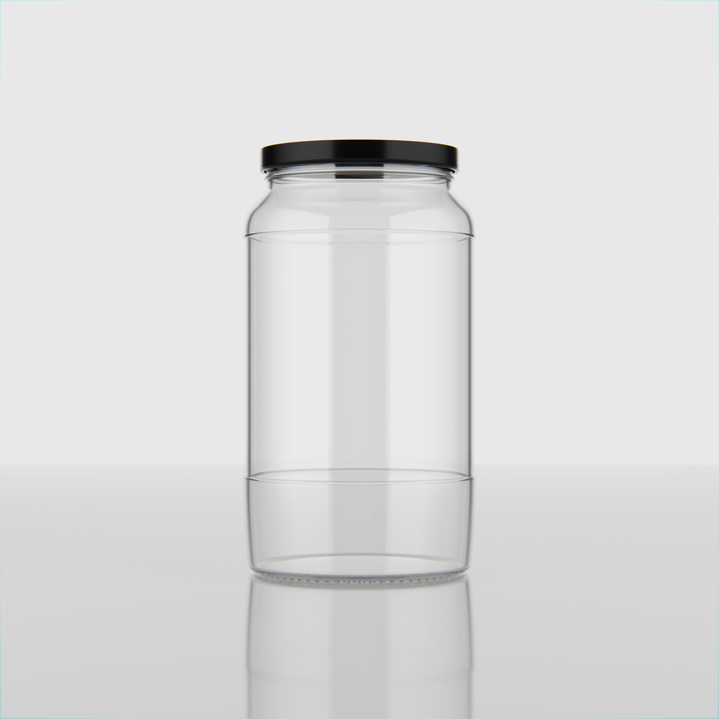 1 KG Butter Glass Jar with Black & Golden Lid