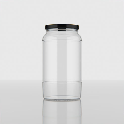 1 KG Butter Glass Jar with Black & Golden Lid
