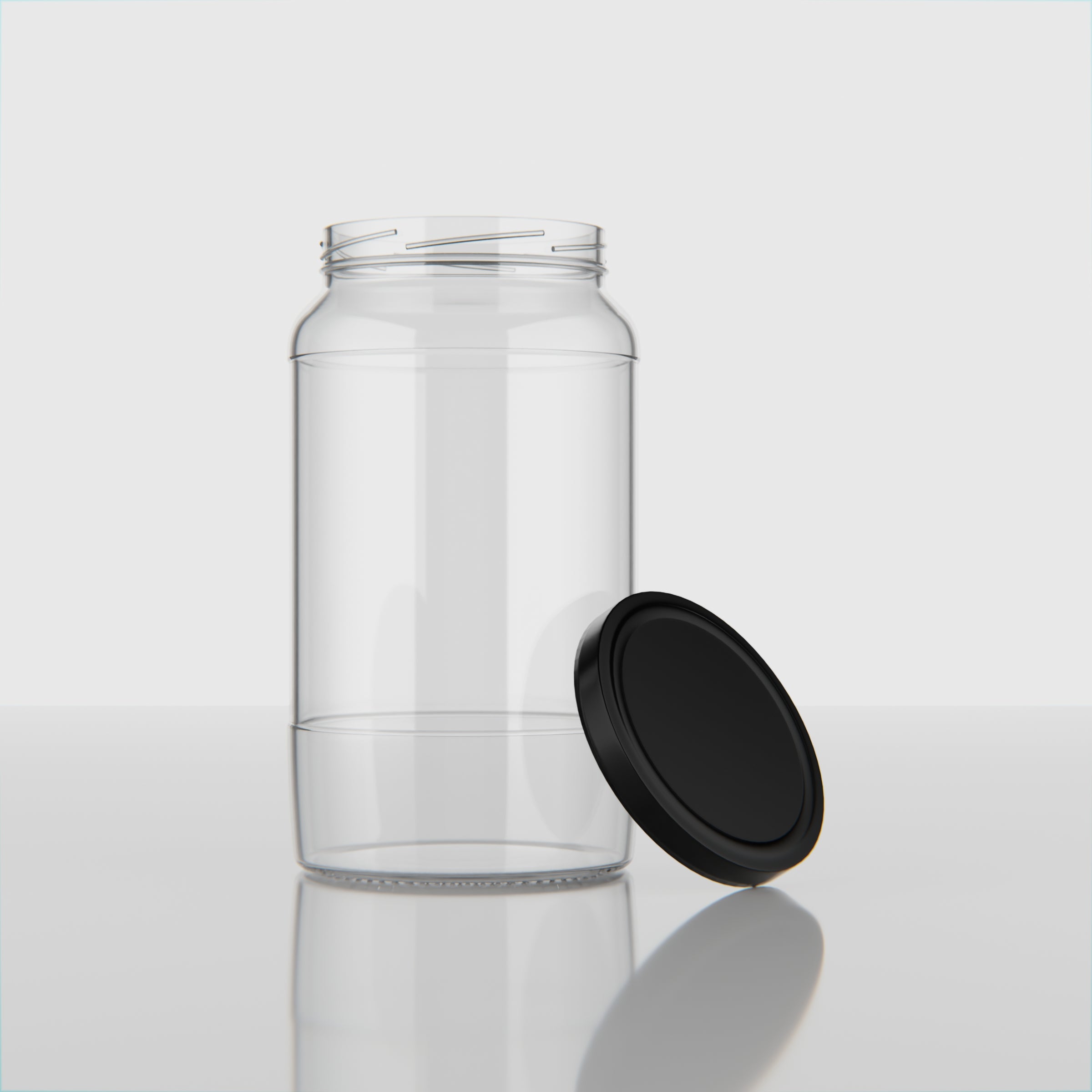 1 KG Butter Glass Jar with Black & Golden Lid