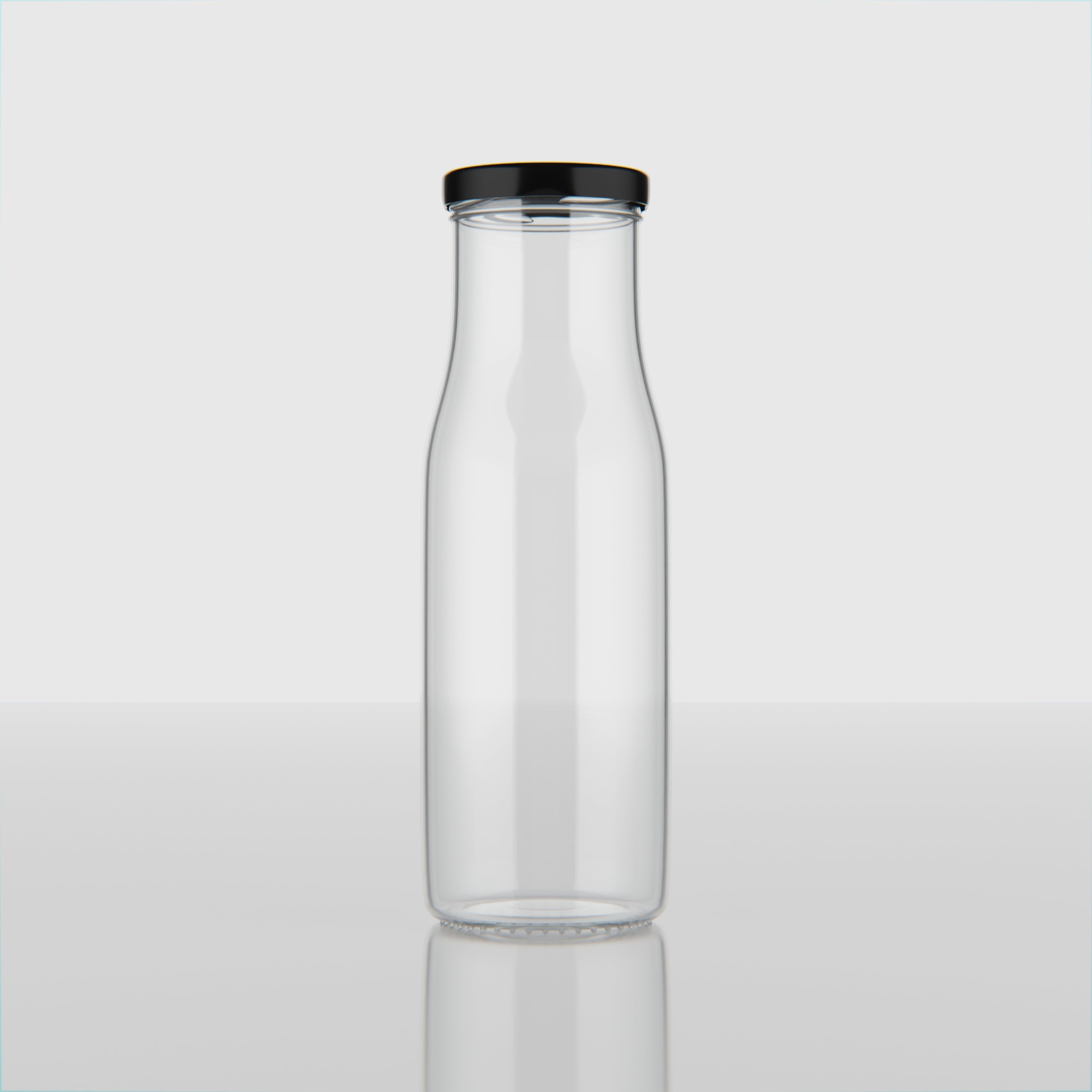 200 ML Milk Glass Bottle with Black, Gold & RX Cap