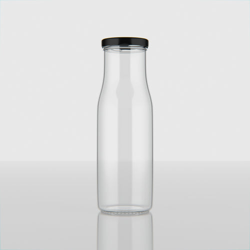 200 ML Milk Glass Bottle with Black, Gold & RX Cap