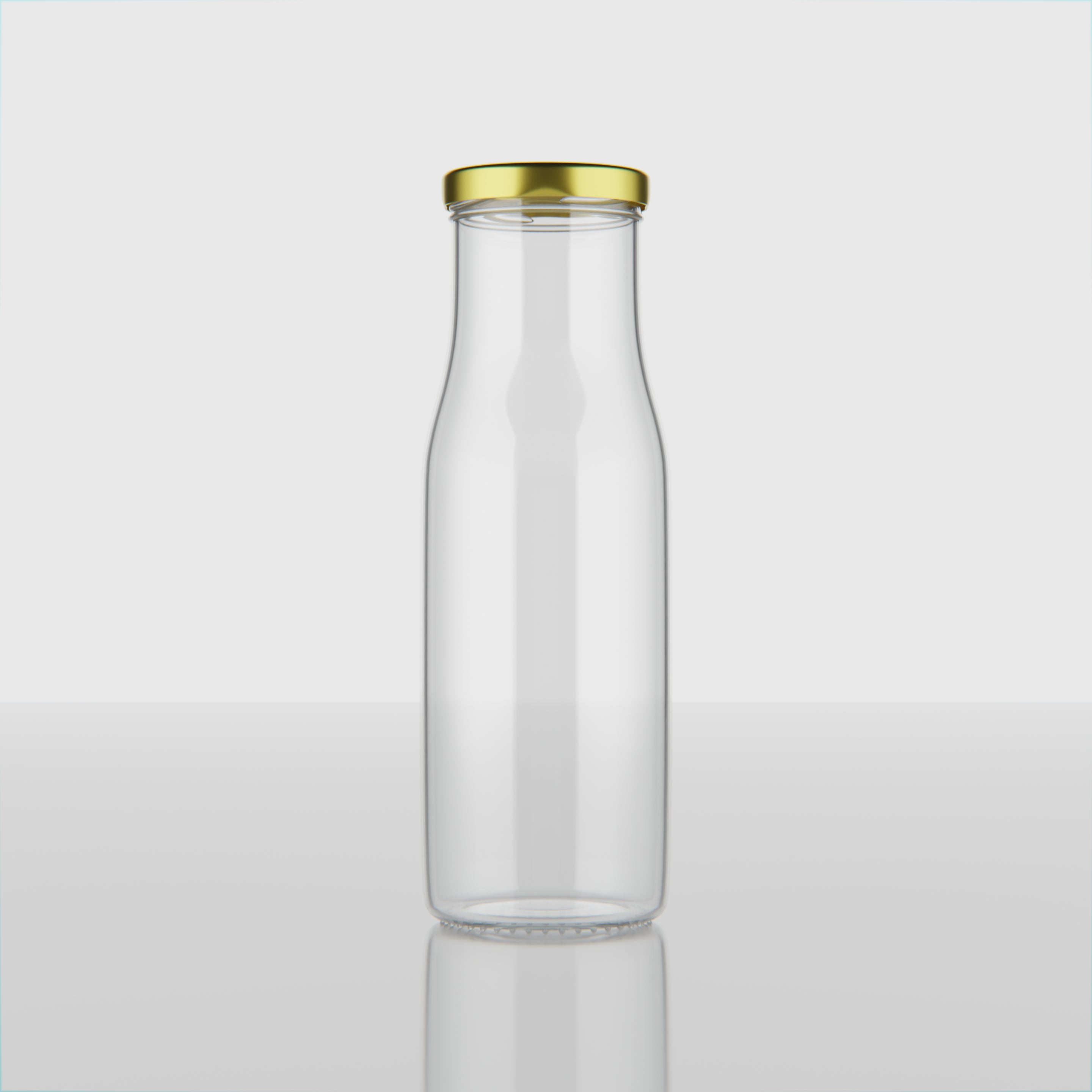 200 ML Milk Glass Bottle with Black, Gold & RX Cap