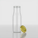 200 ML Milk Glass Bottle with Black, Gold & RX Cap