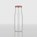 200 ML Milk Glass Bottle with Black, Gold & RX Cap