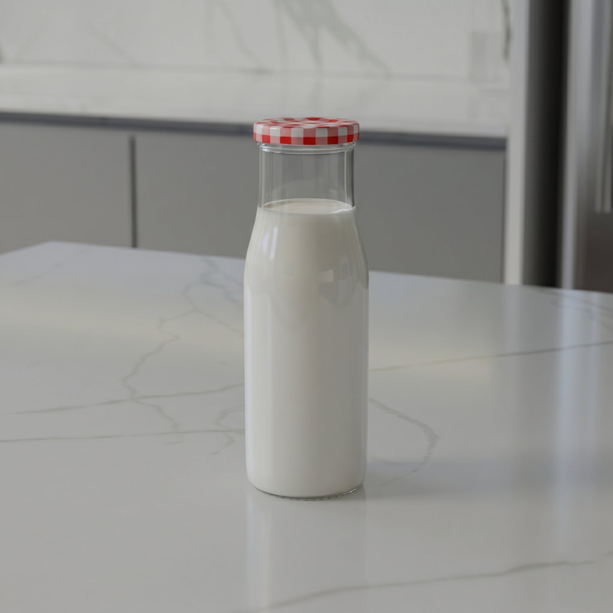 200 ML Milk Glass Bottle with Black, Gold & RX Cap