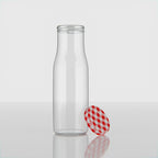 200 ML Milk Glass Bottle with Black, Gold & RX Cap