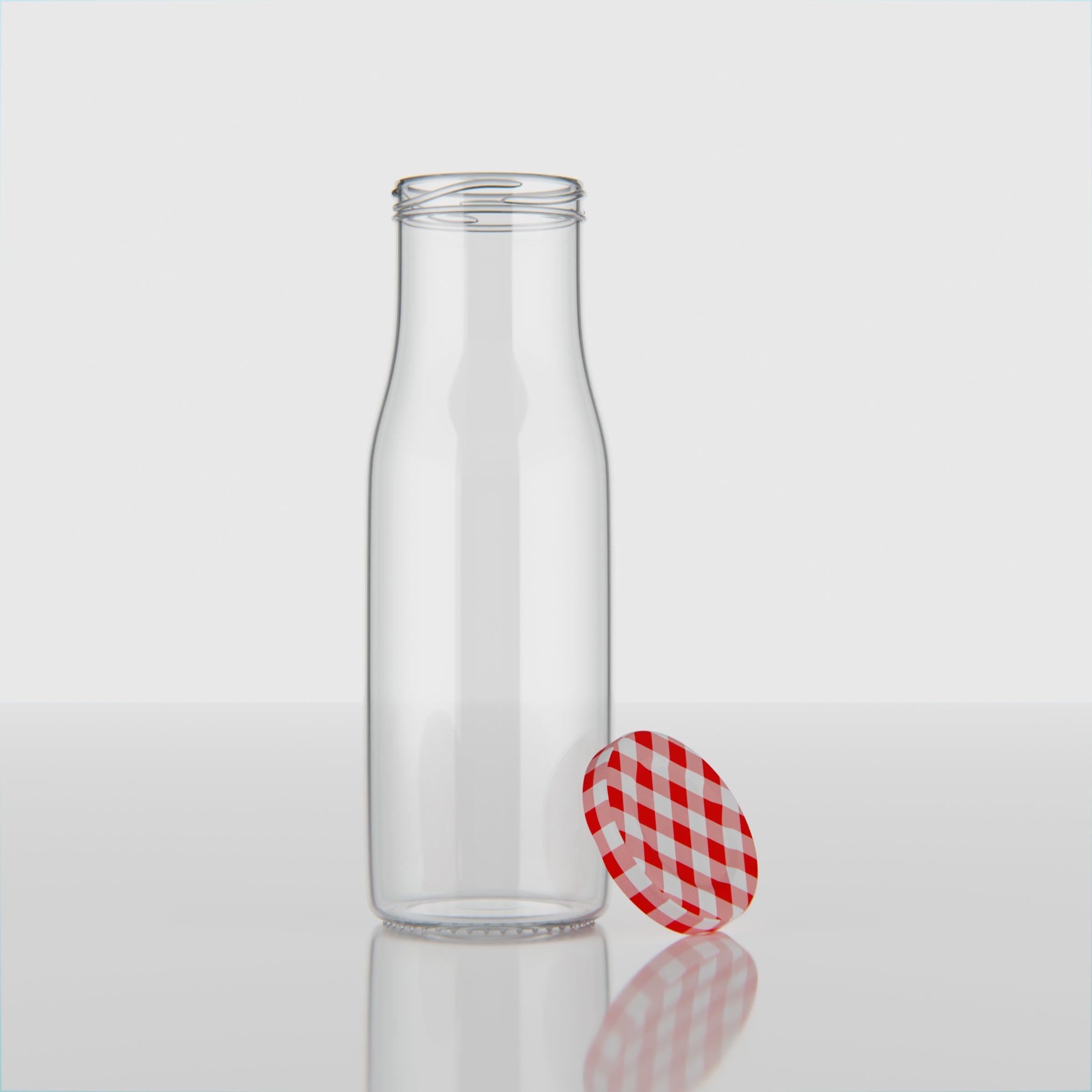 200 ML Milk Glass Bottle with Black, Gold & RX Cap