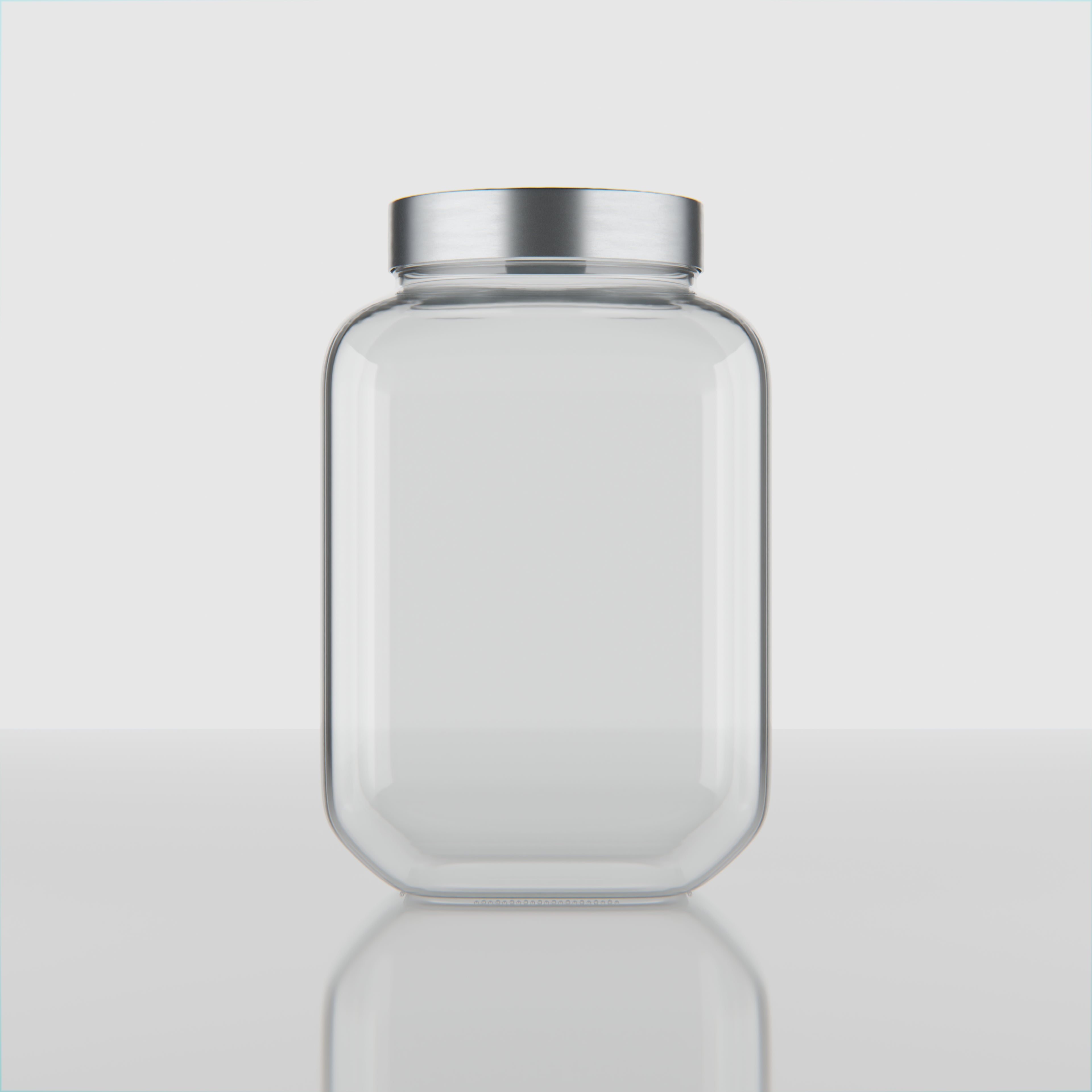 2200 ML Cubical Glass Storage Jars