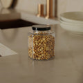 250 ML Hexagonal Glass Jar with Black & Gold Cap