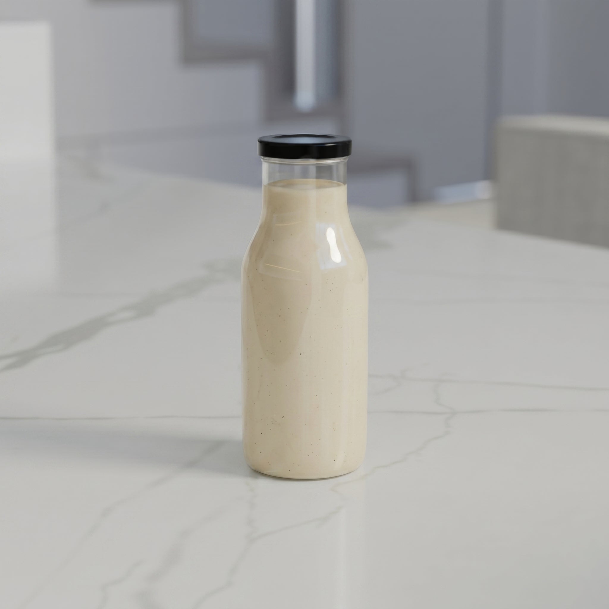 265 ML Milk Glass Bottle with Black, Gold & RX Cap
