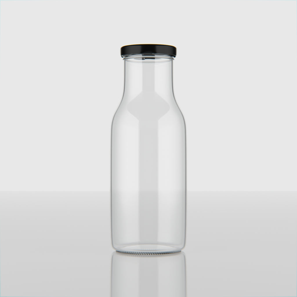 265 ML Milk Glass Bottle with Black, Gold & RX Cap