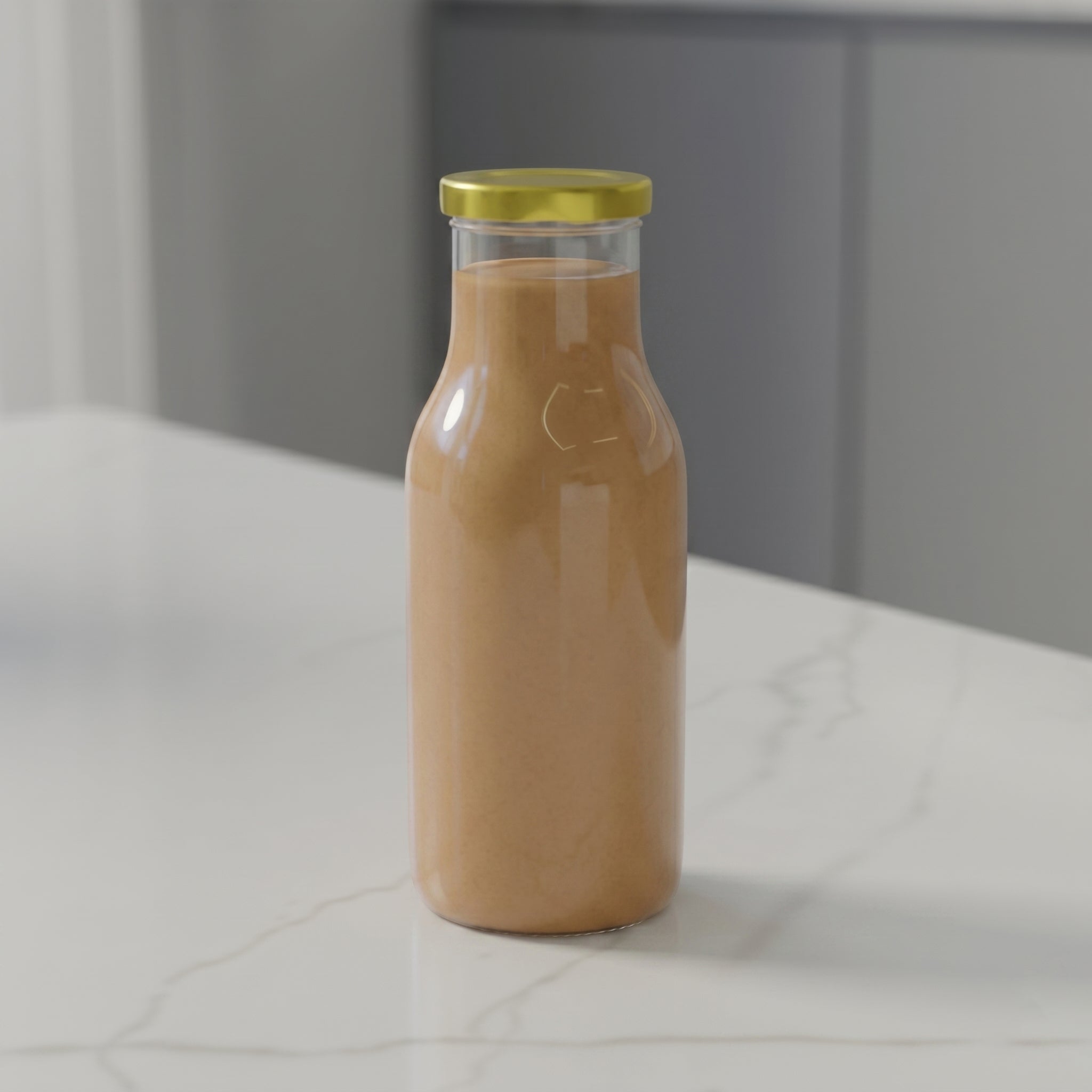 265 ML Milk Glass Bottle with Black, Gold & RX Cap