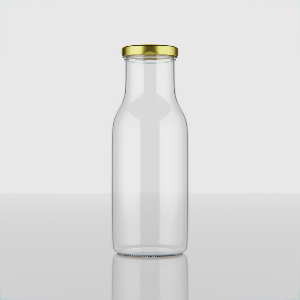 265 ML Milk Glass Bottle with Black, Gold & RX Cap