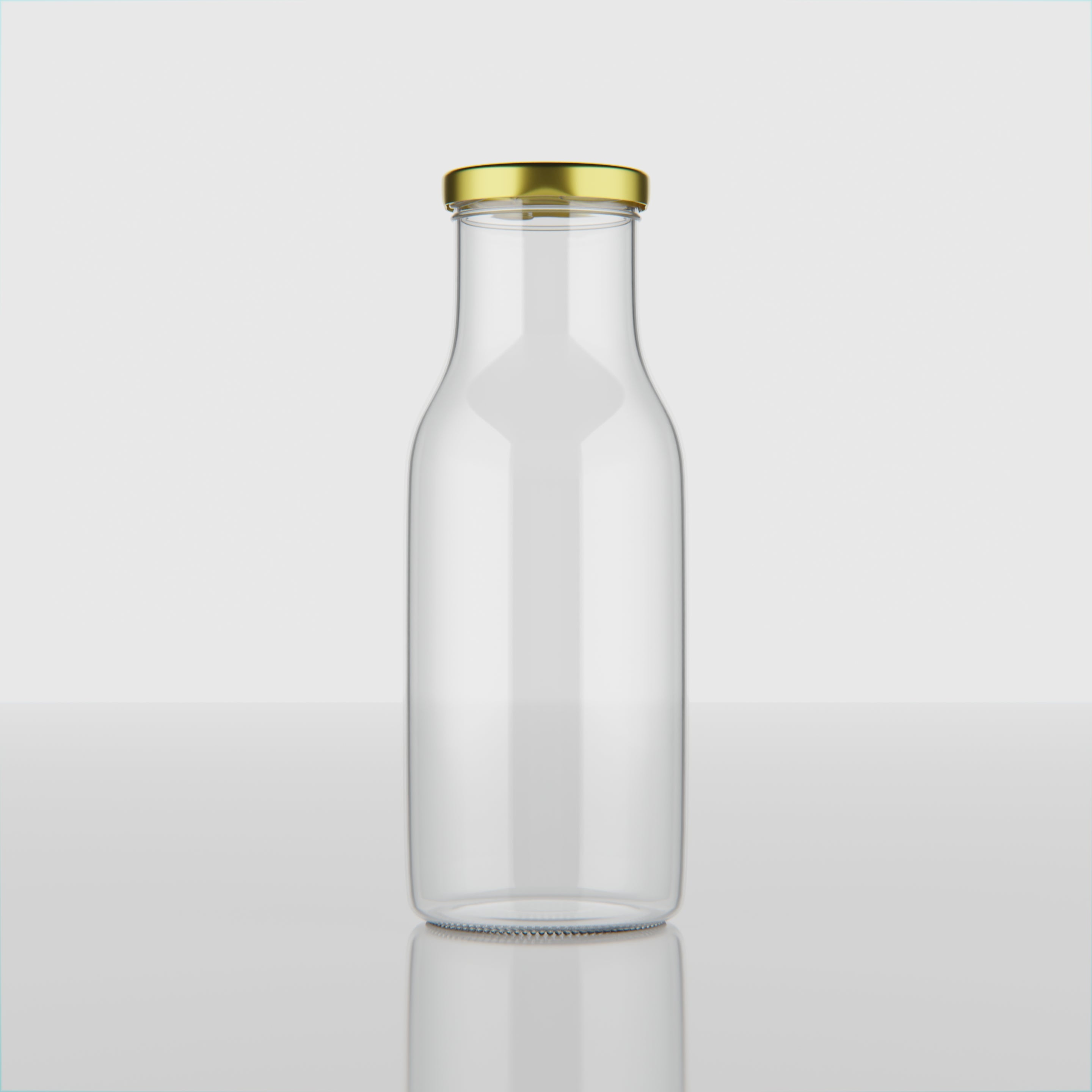 265 ML Milk Glass Bottle with Black, Gold & RX Cap