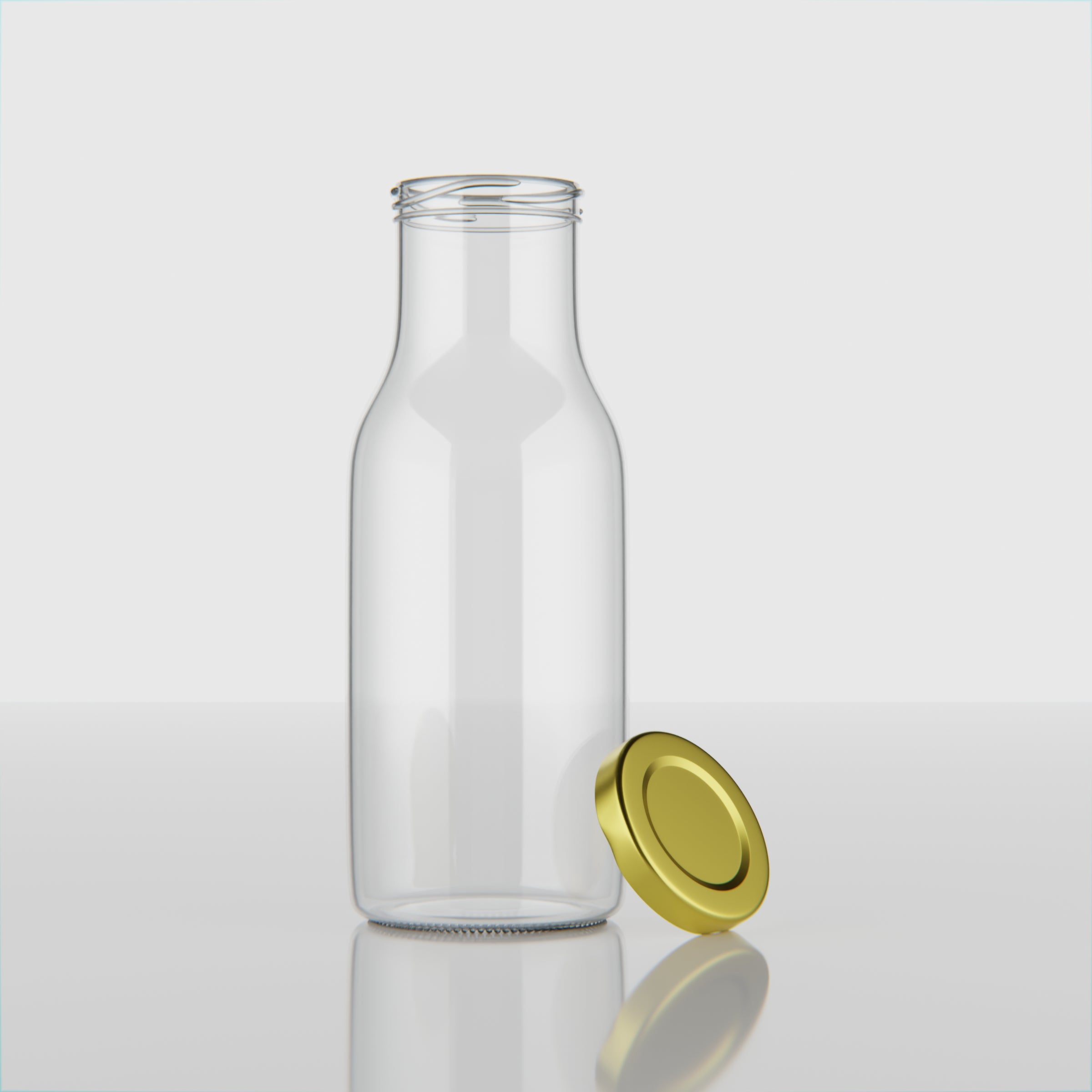 265 ML Milk Glass Bottle with Black, Gold & RX Cap