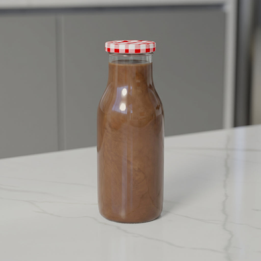265 ML Milk Glass Bottle with Black, Gold & RX Cap