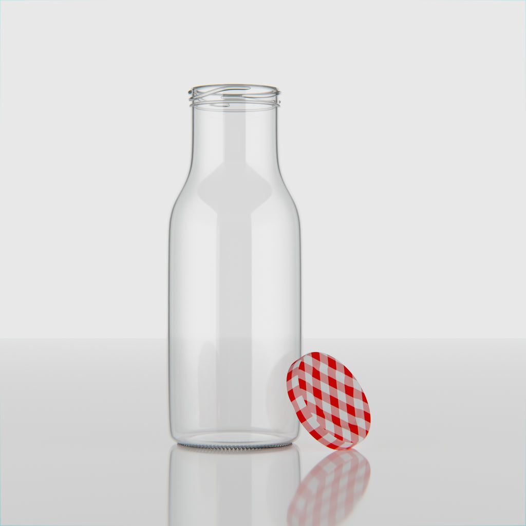 265 ML Milk Glass Bottle with Black, Gold & RX Cap
