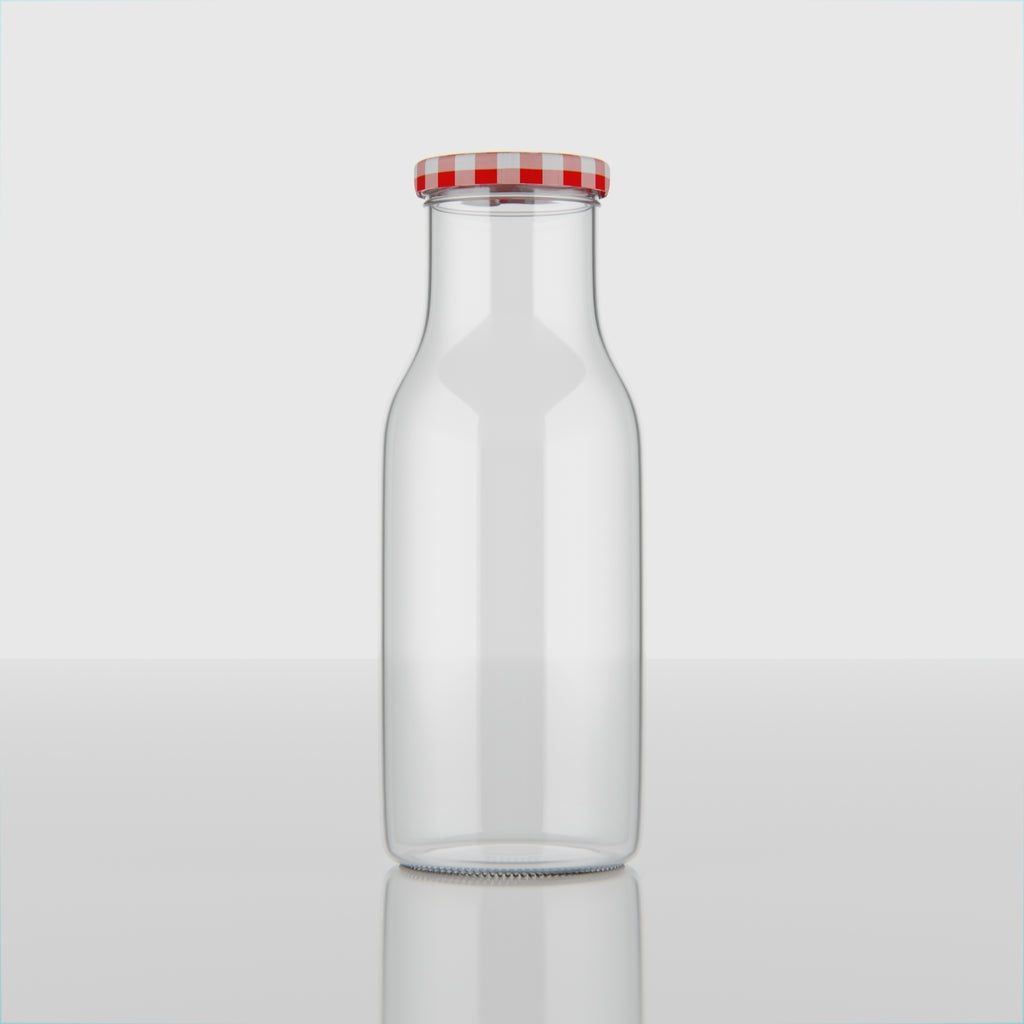 265 ML Milk Glass Bottle with Black, Gold & RX Cap