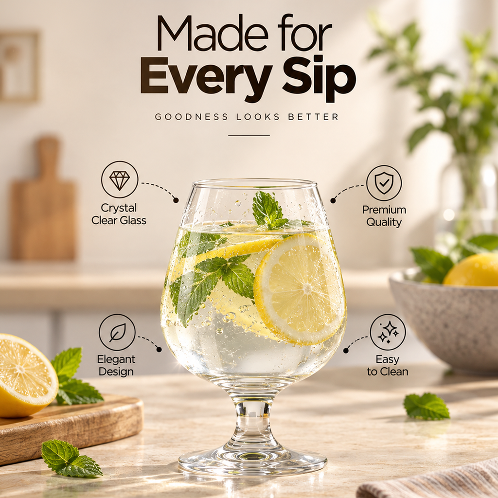 270 ML Premium Clear Wine Glasses