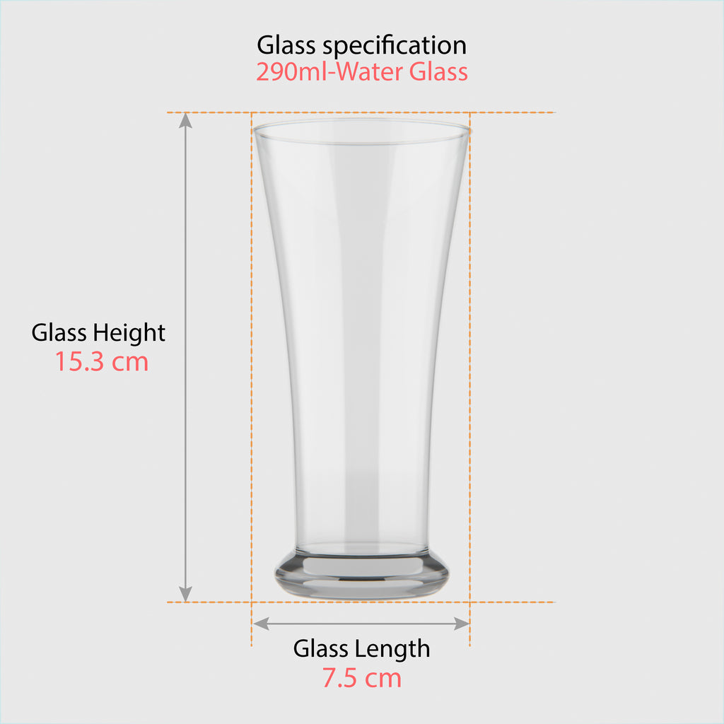 290 ML Clear Water Glasses