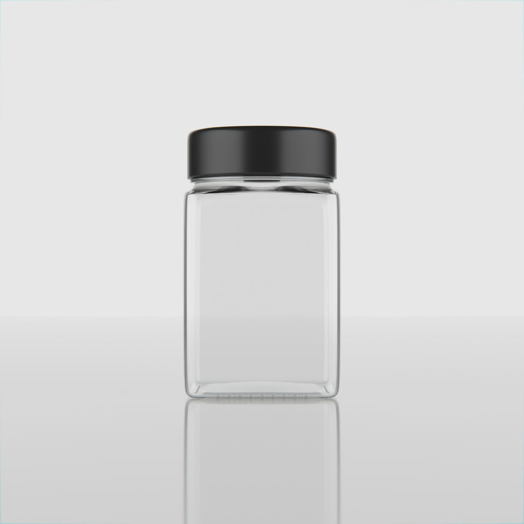 300 ML Cubical Glass Jar