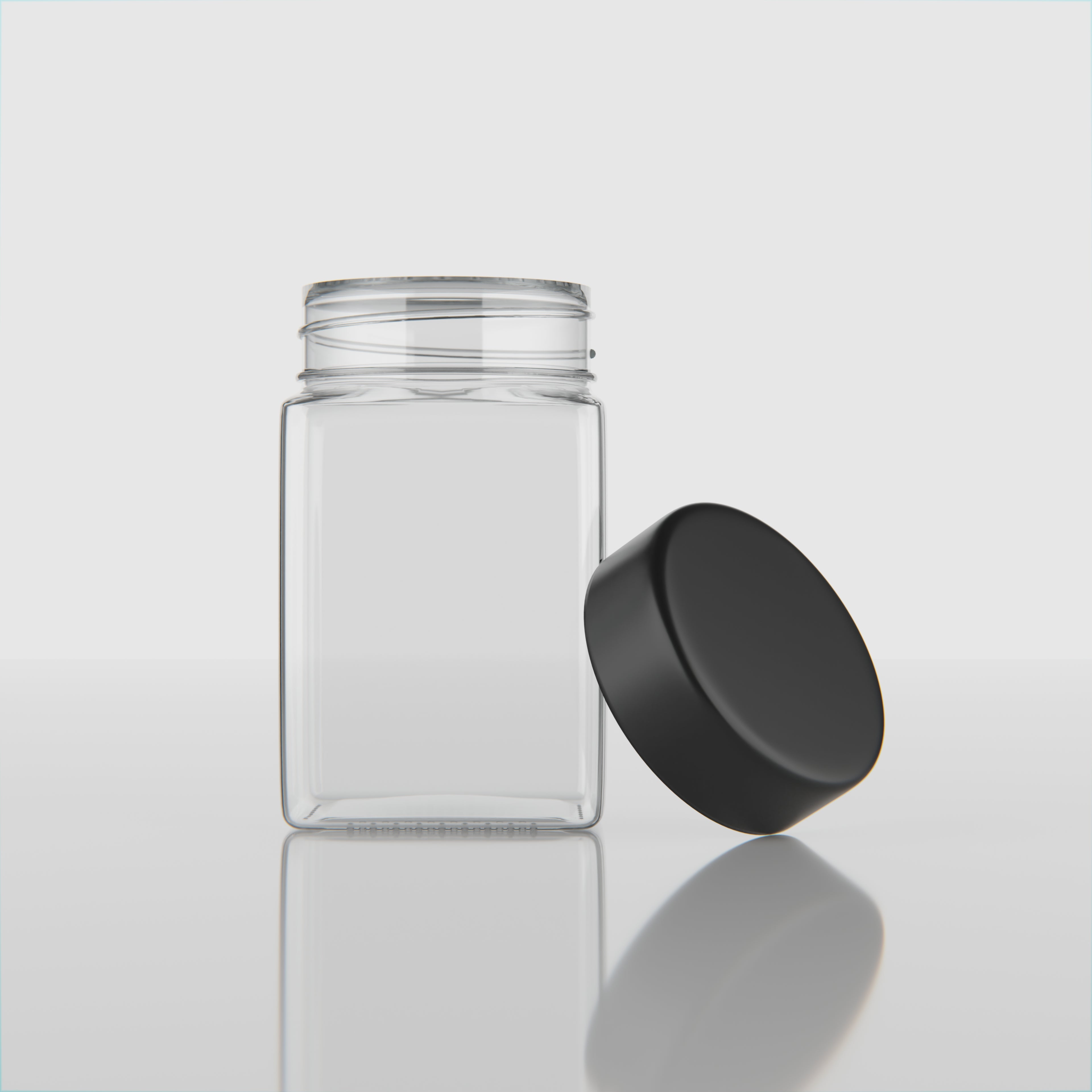 300 ML Cubical Glass Jar