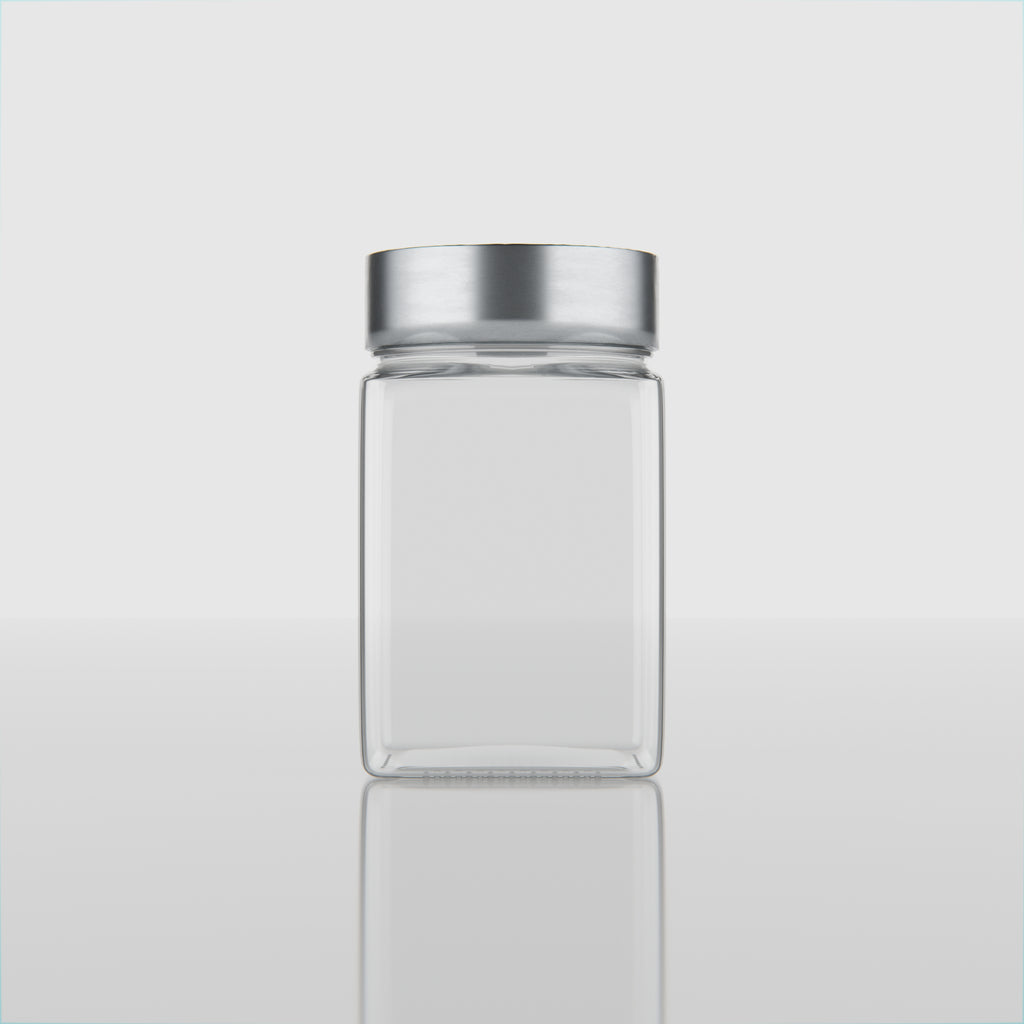 300 ML Cubical Glass Jar