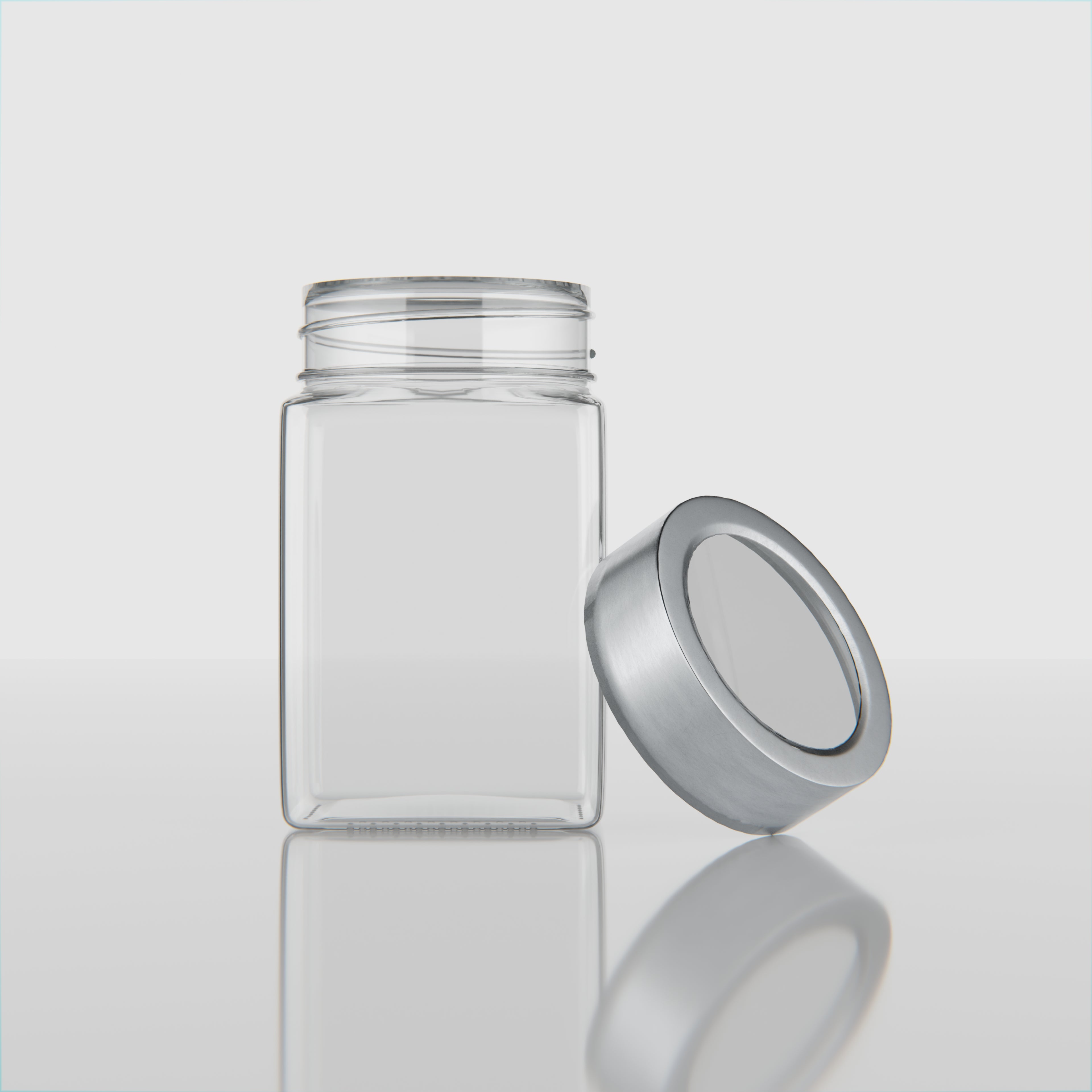 300 ML Cubical Glass Jar