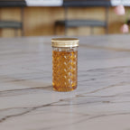 350 ML Charkut Glass Jar with Silver & Golden Airtight Cap