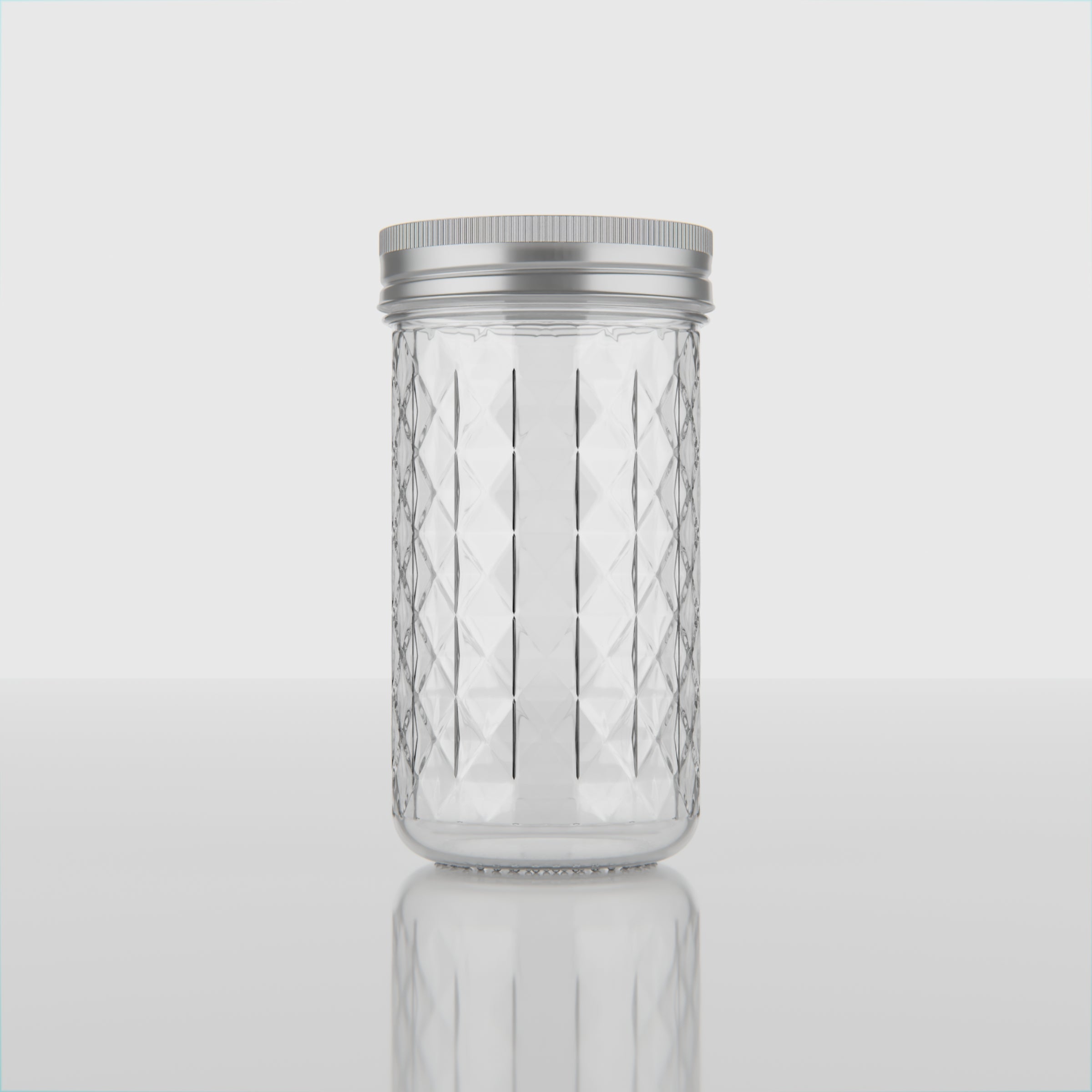 350 ML Charkut Glass Jar with Silver & Golden Airtight Cap