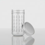 350 ML Charkut Glass Jar with Silver & Golden Airtight Cap