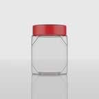 300 ML Lumens Glass Storage Jar with Red & Steel Airtight Cap